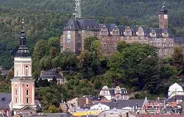 Greiz, Blick zum oberen Schloß